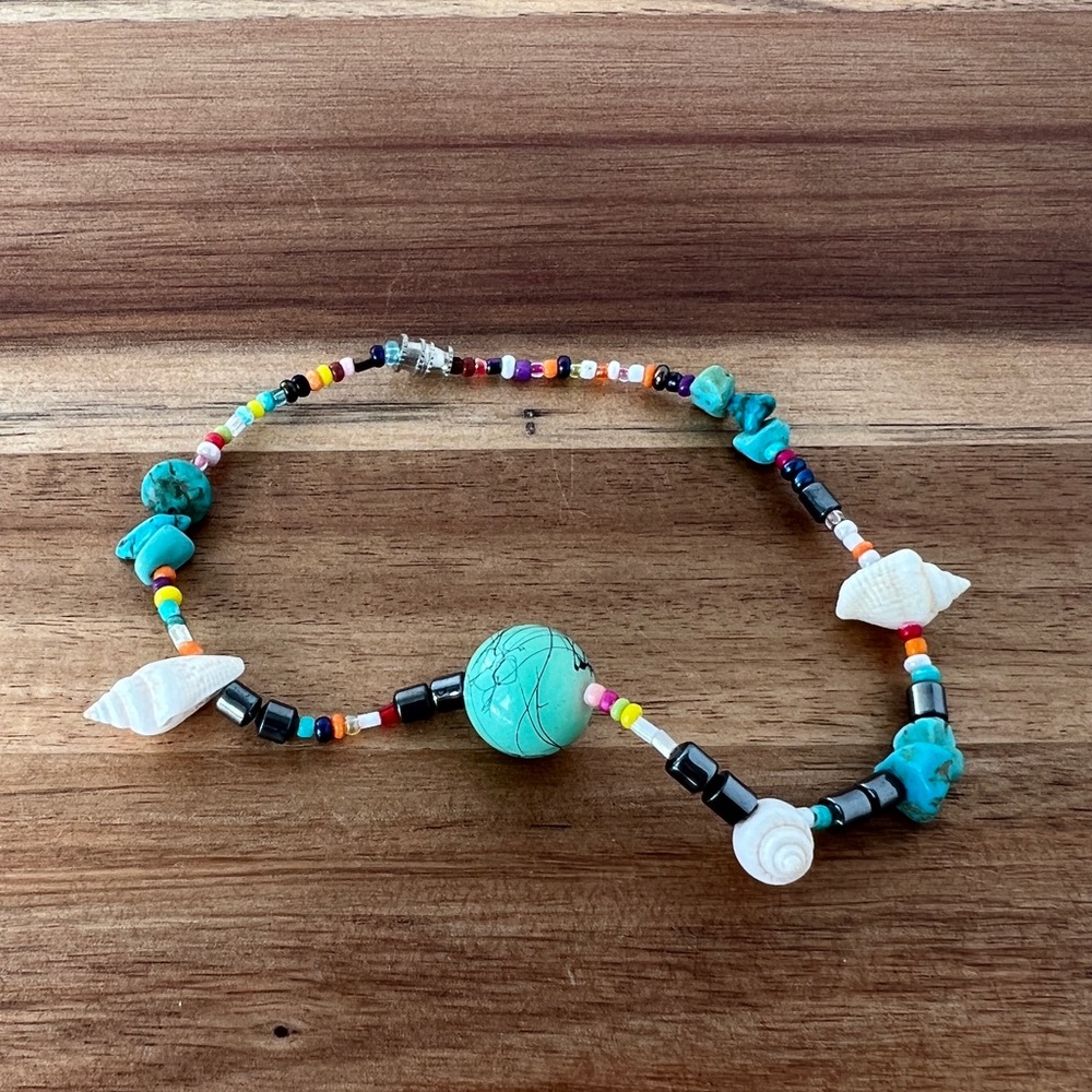 Beachy beaded anklet